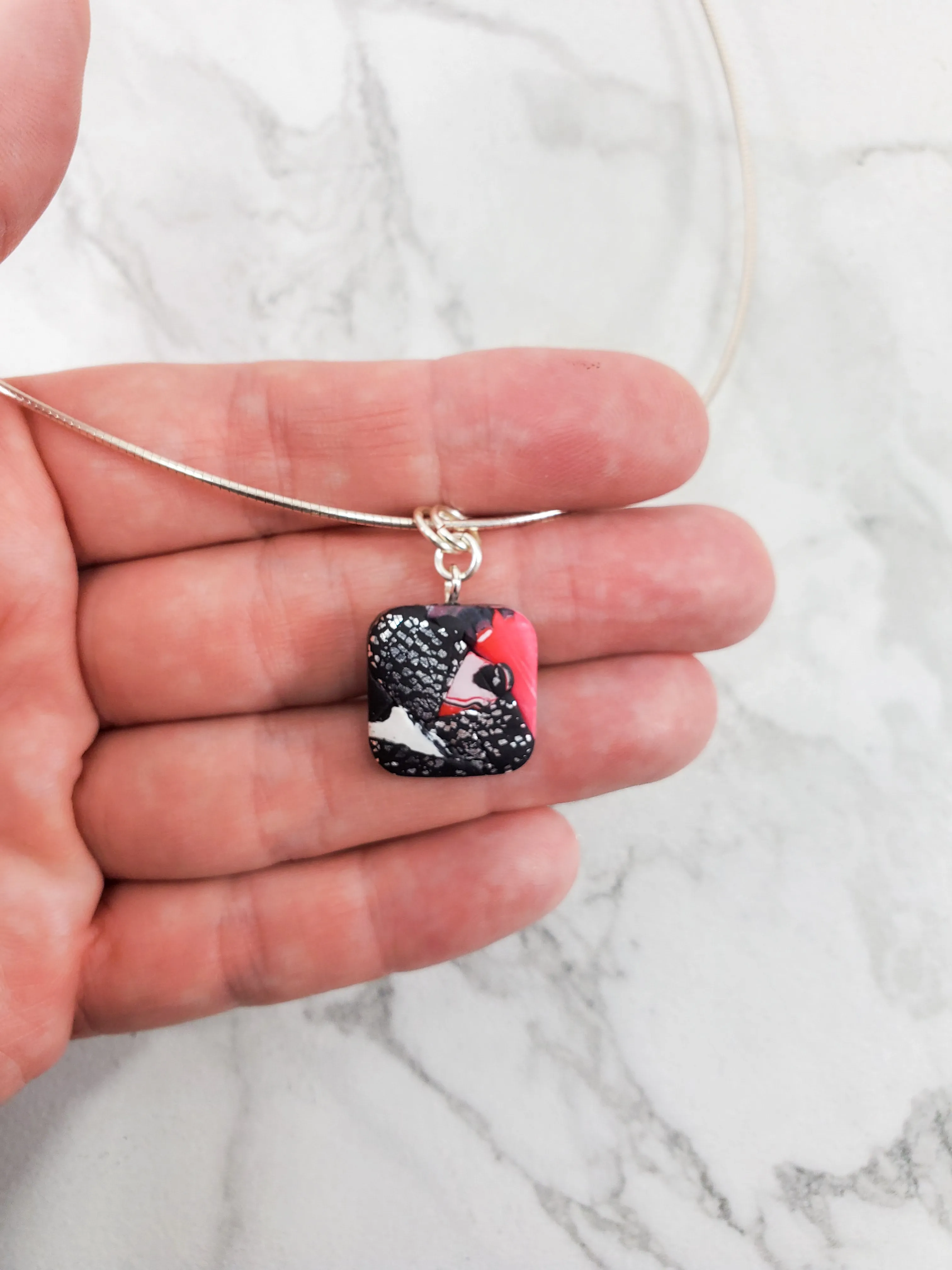 Small Square/Diamond Pendant - Scarlett