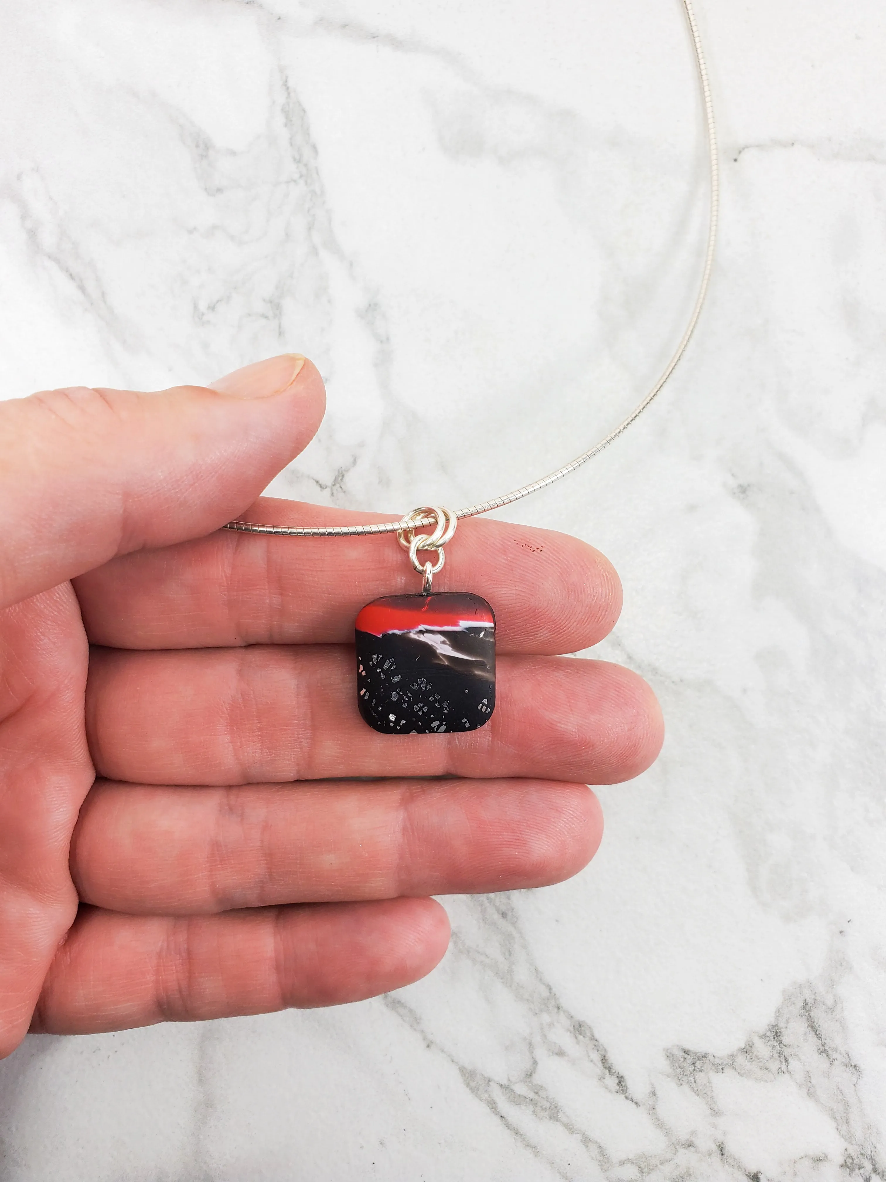 Small Square/Diamond Pendant - Scarlett