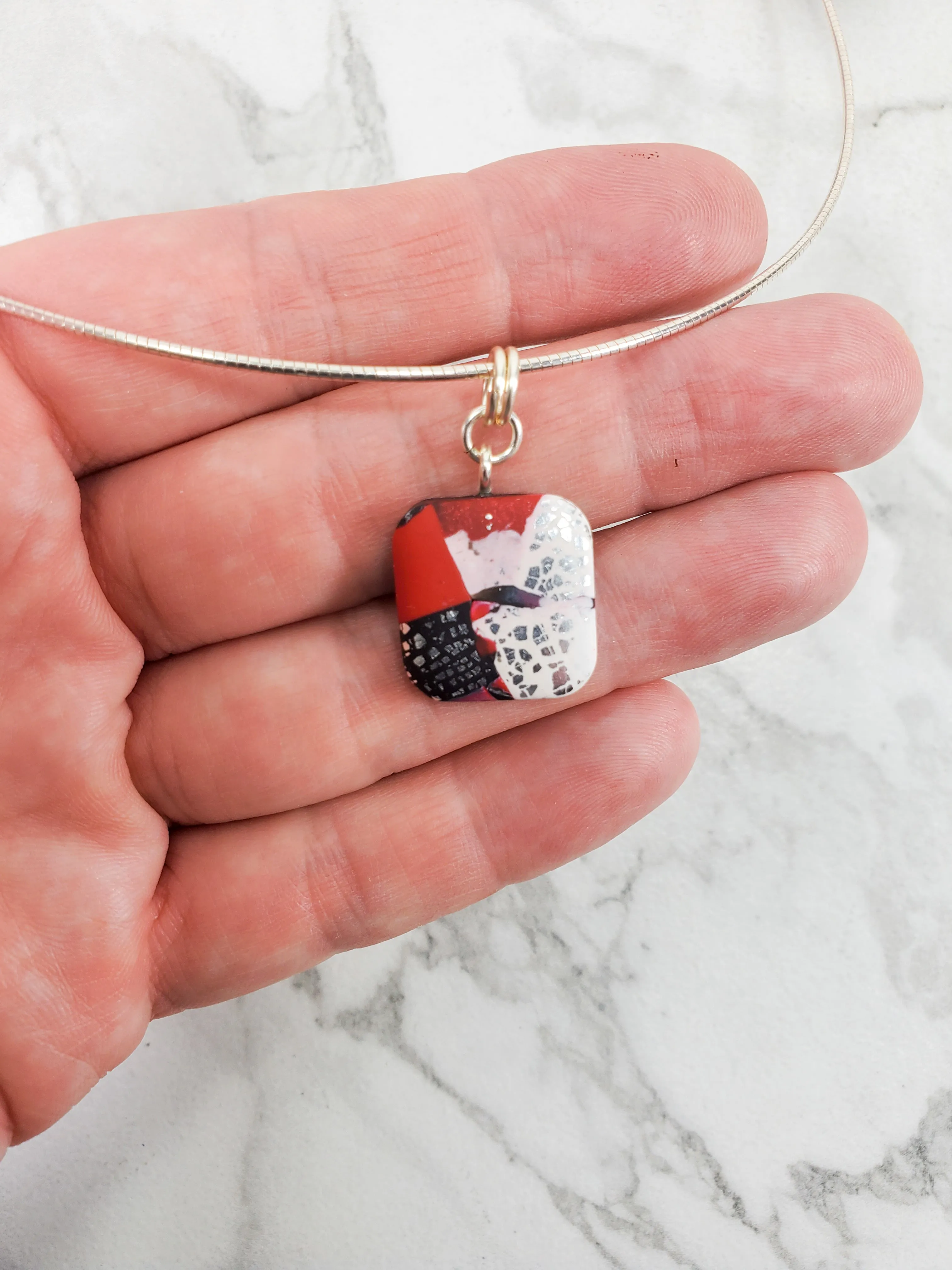 Small Square/Diamond Pendant - Scarlett