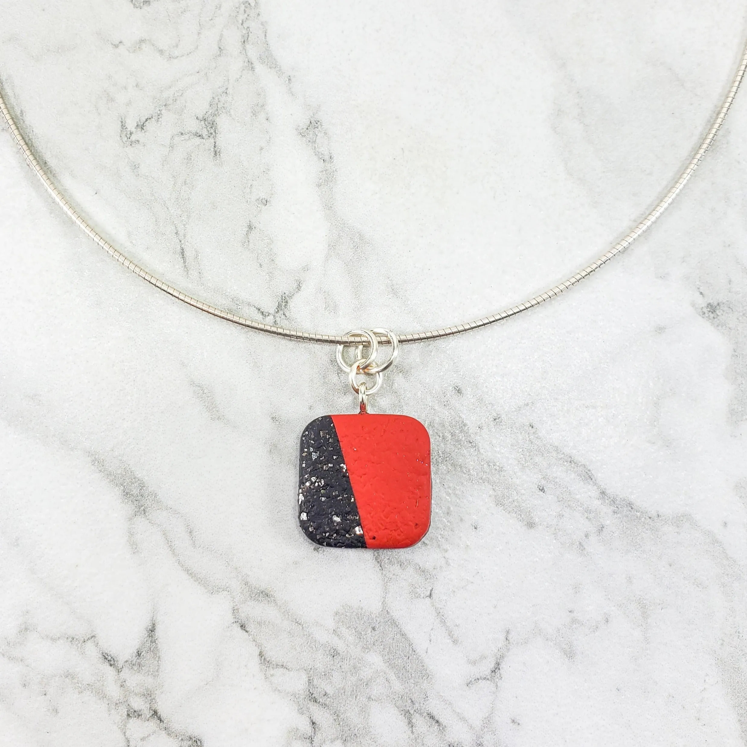 Small Square/Diamond Pendant - Scarlett