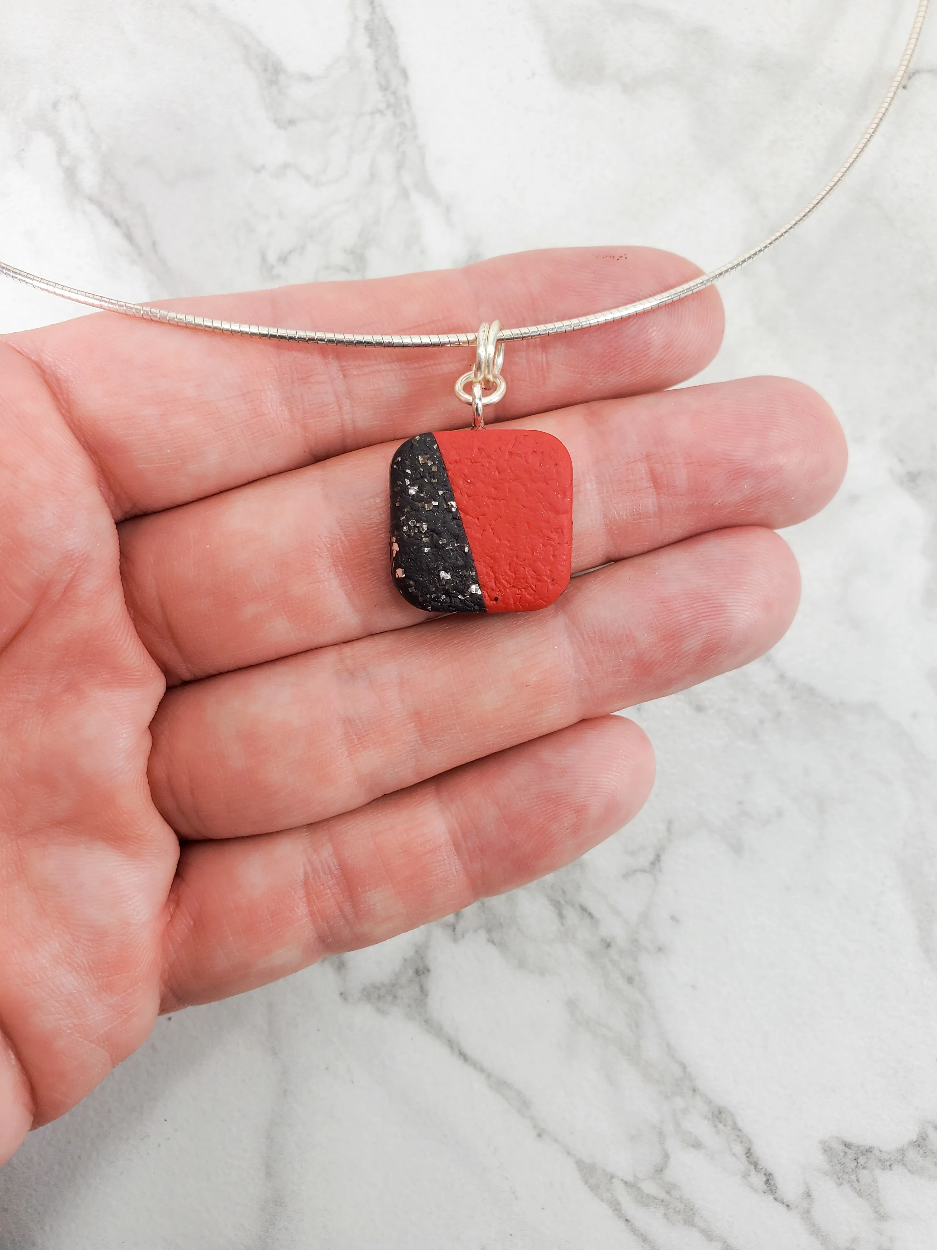 Small Square/Diamond Pendant - Scarlett