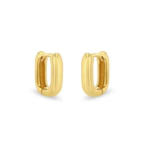Small Thick Oval Hinge Hoops