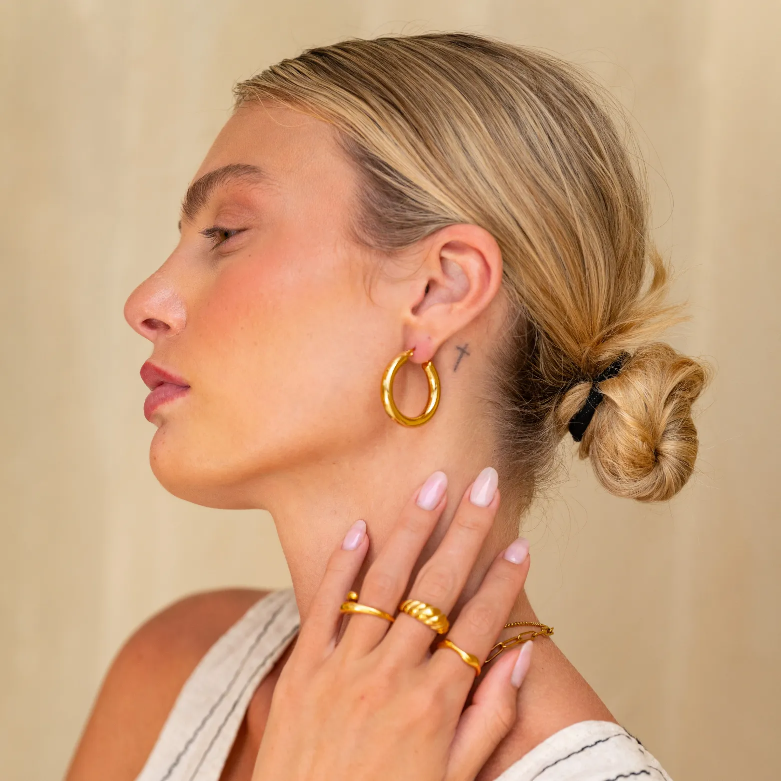 Small Tube Hoop Earrings