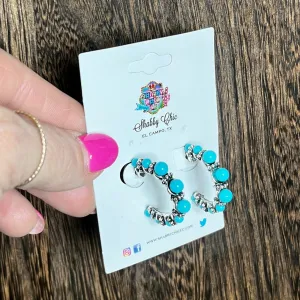 Small Turquoise Hoop Earrings