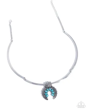 Smoldering Stones - Blue (Turquoise) Necklace