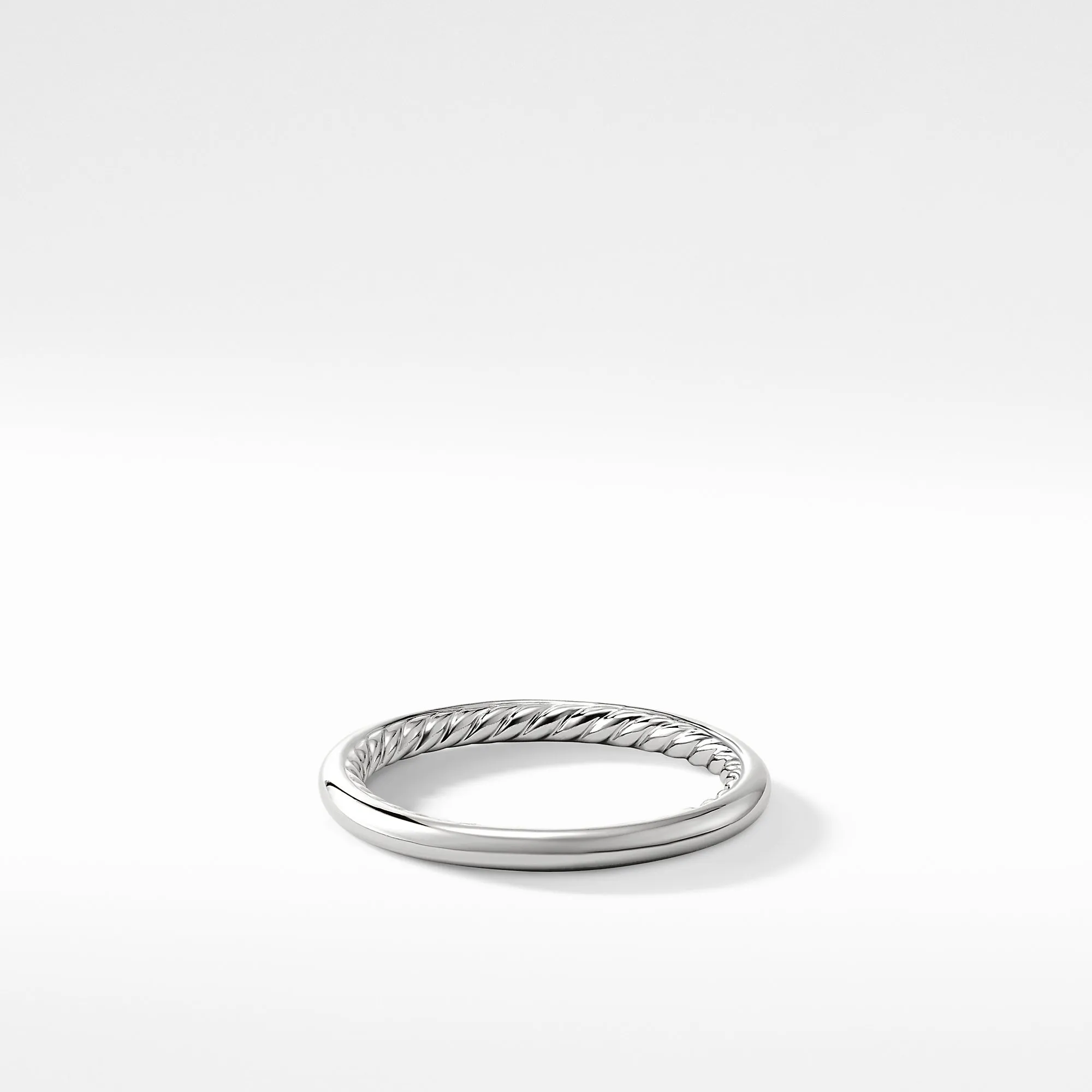Smooth 2mm Band Ring in Platinum, Size 7