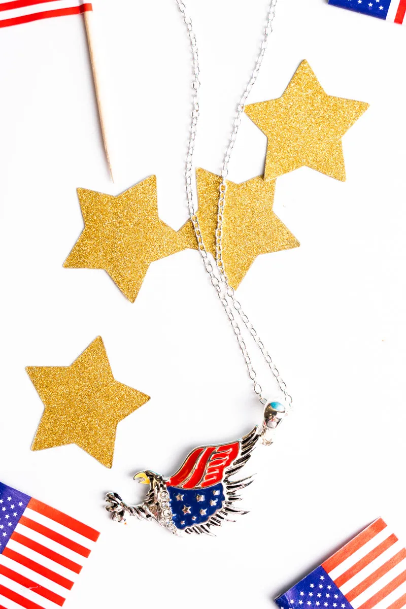 Soaring To Knew Heights Patriotic Necklace