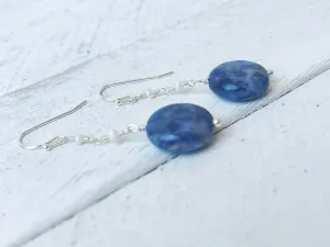 Sodalite & Pearl Earrings