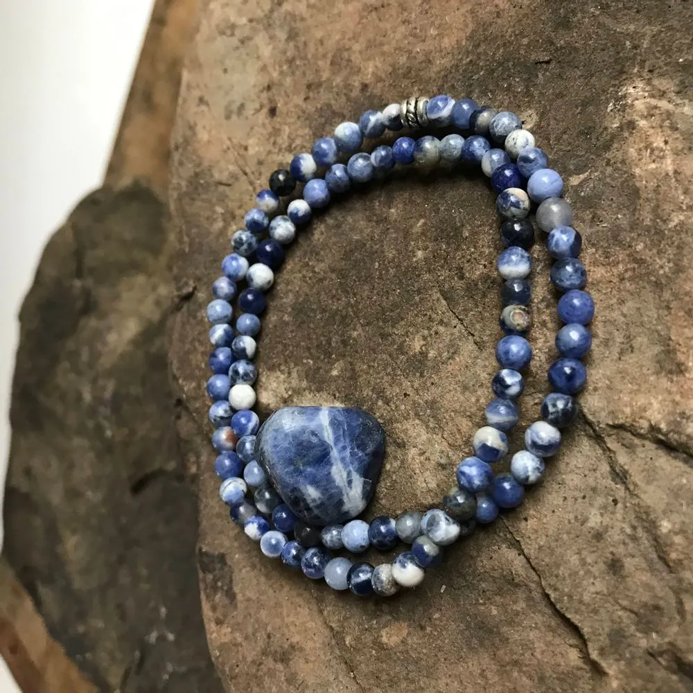 Sodalite mini bead bracelet