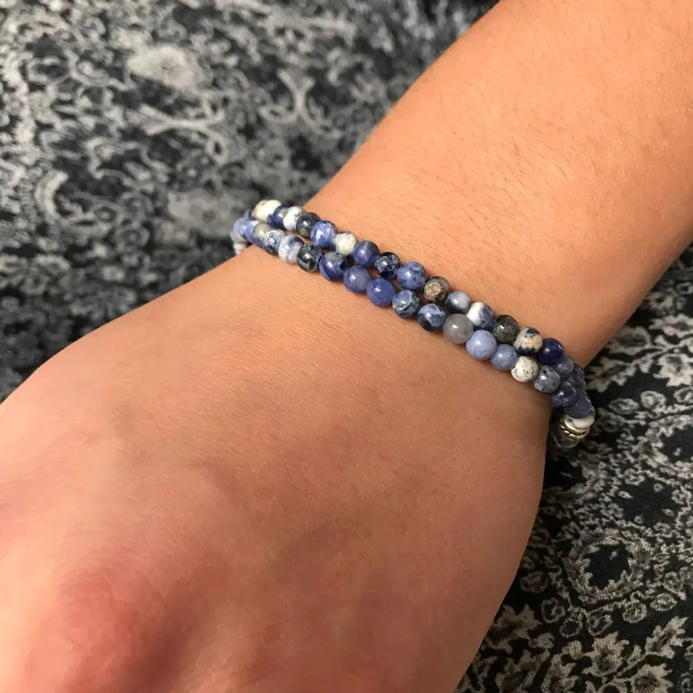 Sodalite mini bead bracelet
