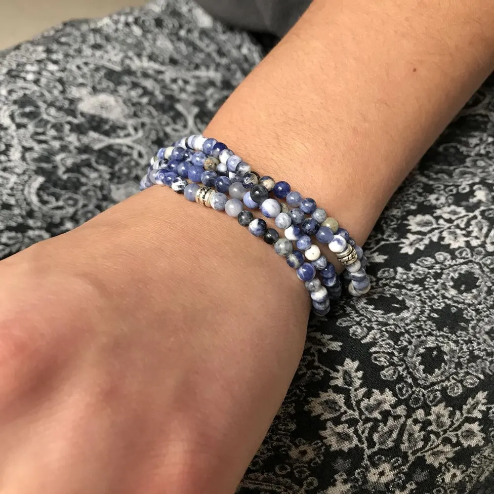 Sodalite mini bead bracelet