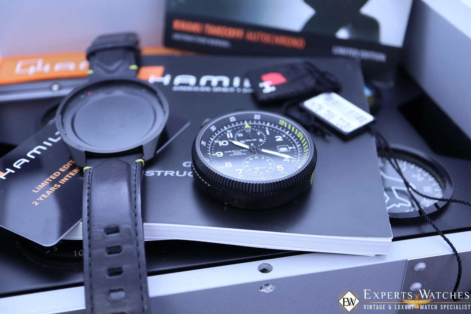 Sold!!! HAMILTON TAKEOFF Limited Edition H76786733 BullHead Chronograph KHAKI Aviation