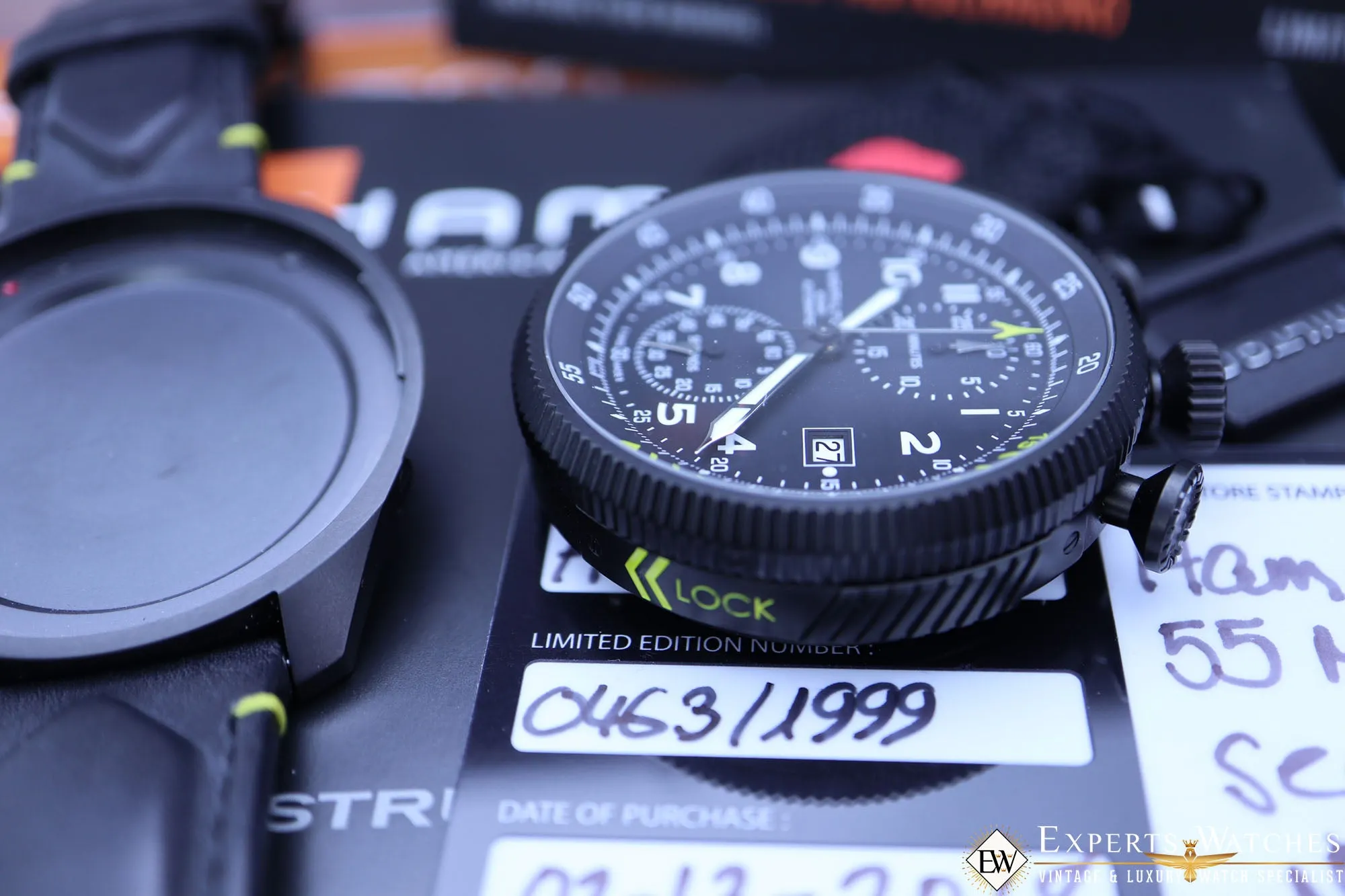 Sold!!! HAMILTON TAKEOFF Limited Edition H76786733 BullHead Chronograph KHAKI Aviation