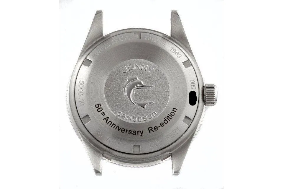 SOLD!!  New Jenny Caribbean 300 Silver Dive Diving Watch by DOXA Limited Edition