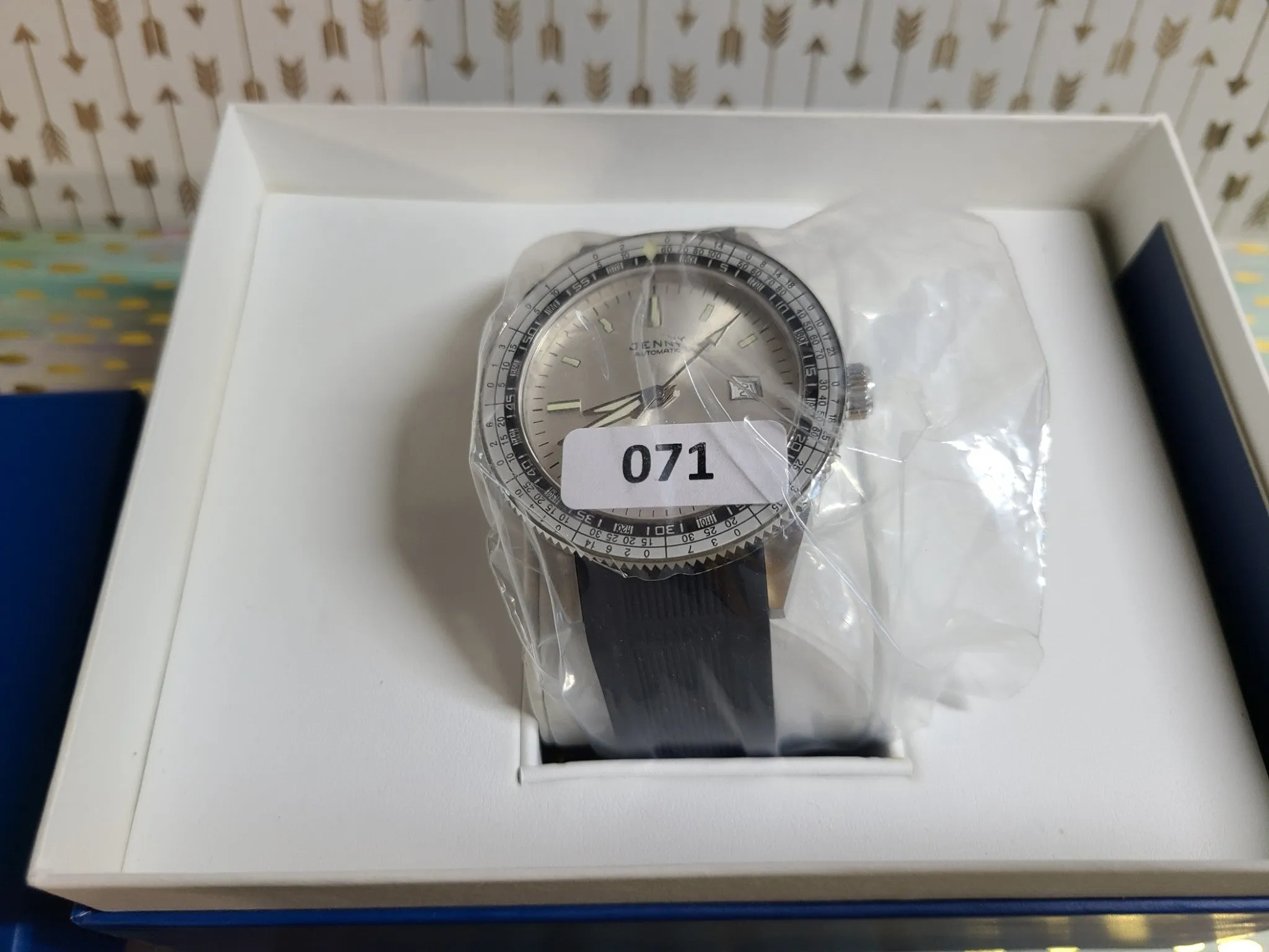 SOLD!!  New Jenny Caribbean 300 Silver Dive Diving Watch by DOXA Limited Edition