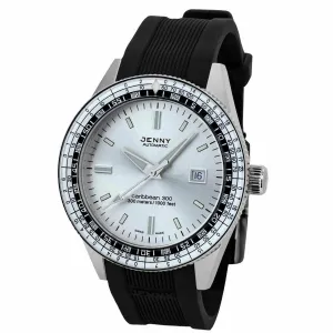 SOLD!!  New Jenny Caribbean 300 Silver Dive Diving Watch by DOXA Limited Edition
