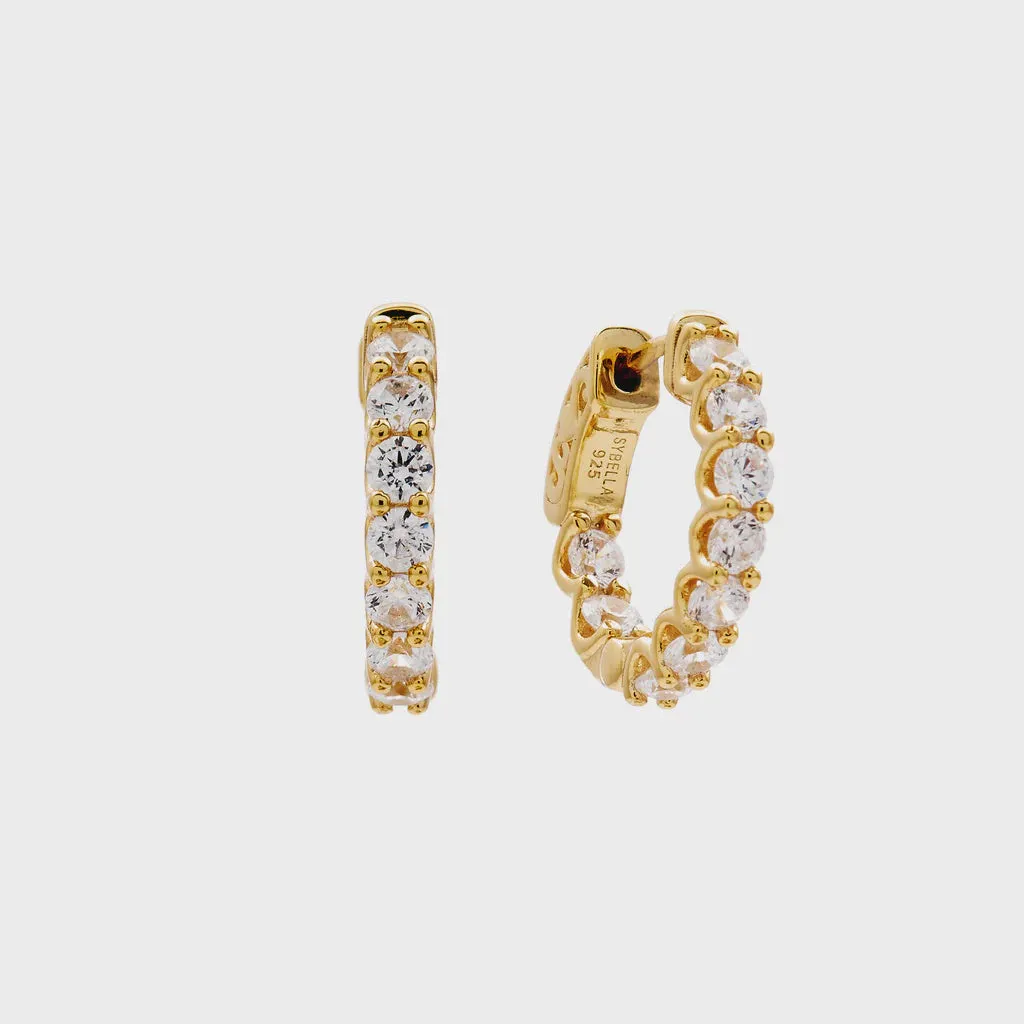 Soleil Small Hoop Earring - Gold