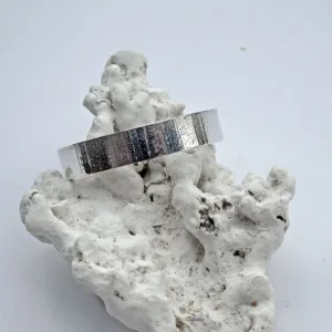 Solid Sterling Silver "Bamboo" pattern Band Ring