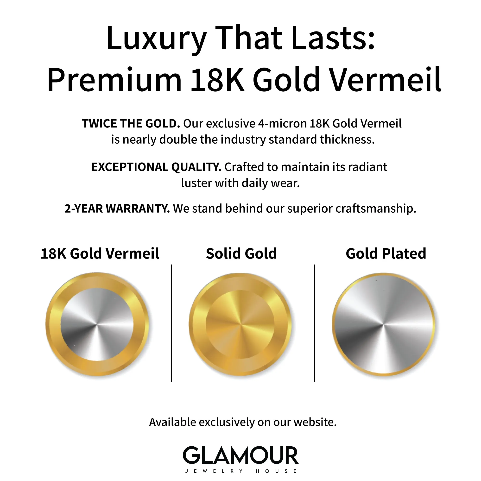 Solitaire Pendant Necklace - 18K Gold Vermeil