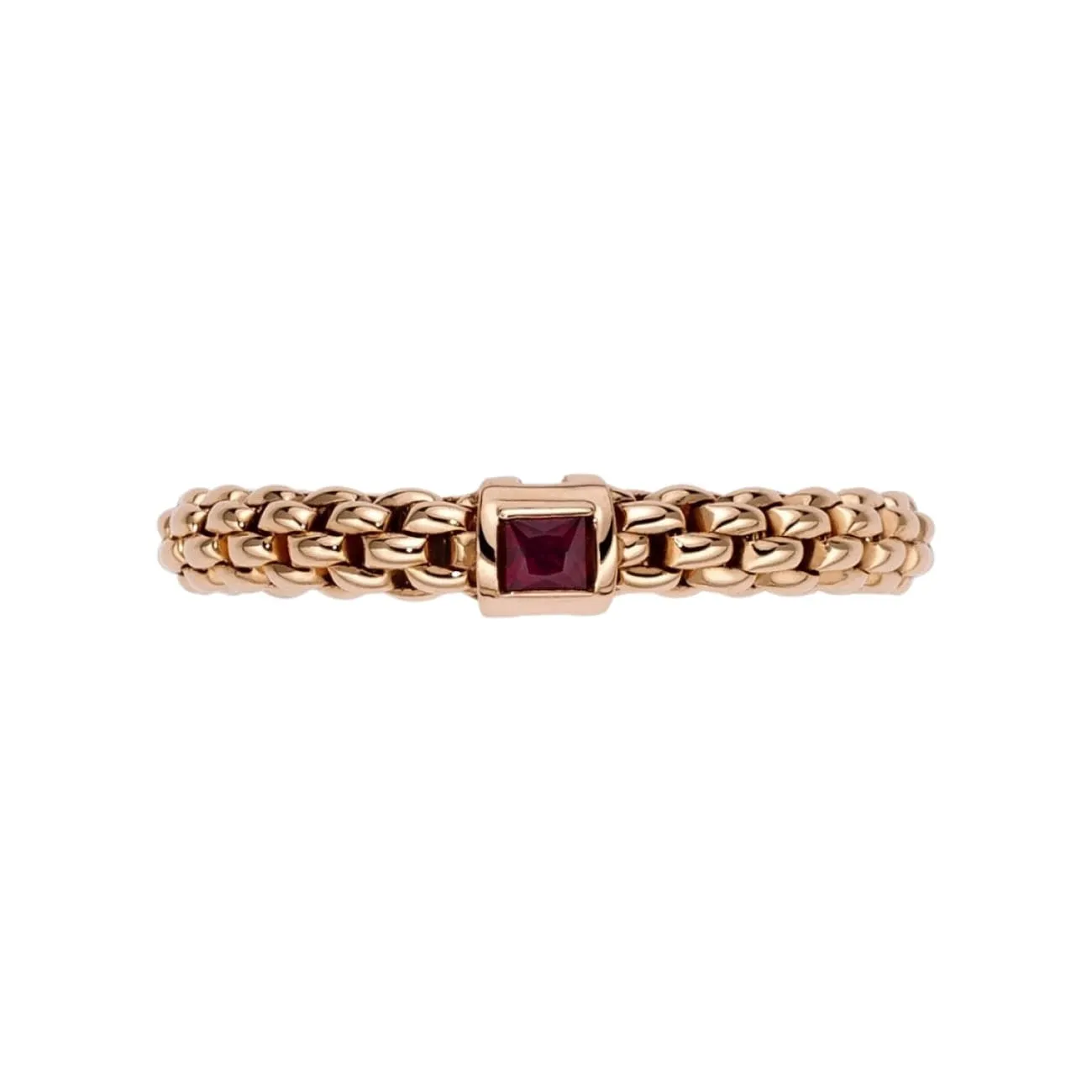Souls 18K Rose Gold Flex It Ring Set With Ruby (Pre-Order)