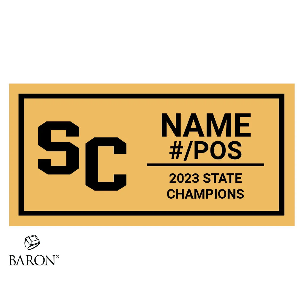 Southern Columbia Football and Cheer 2023 Championship Black Standard Window Ring Box