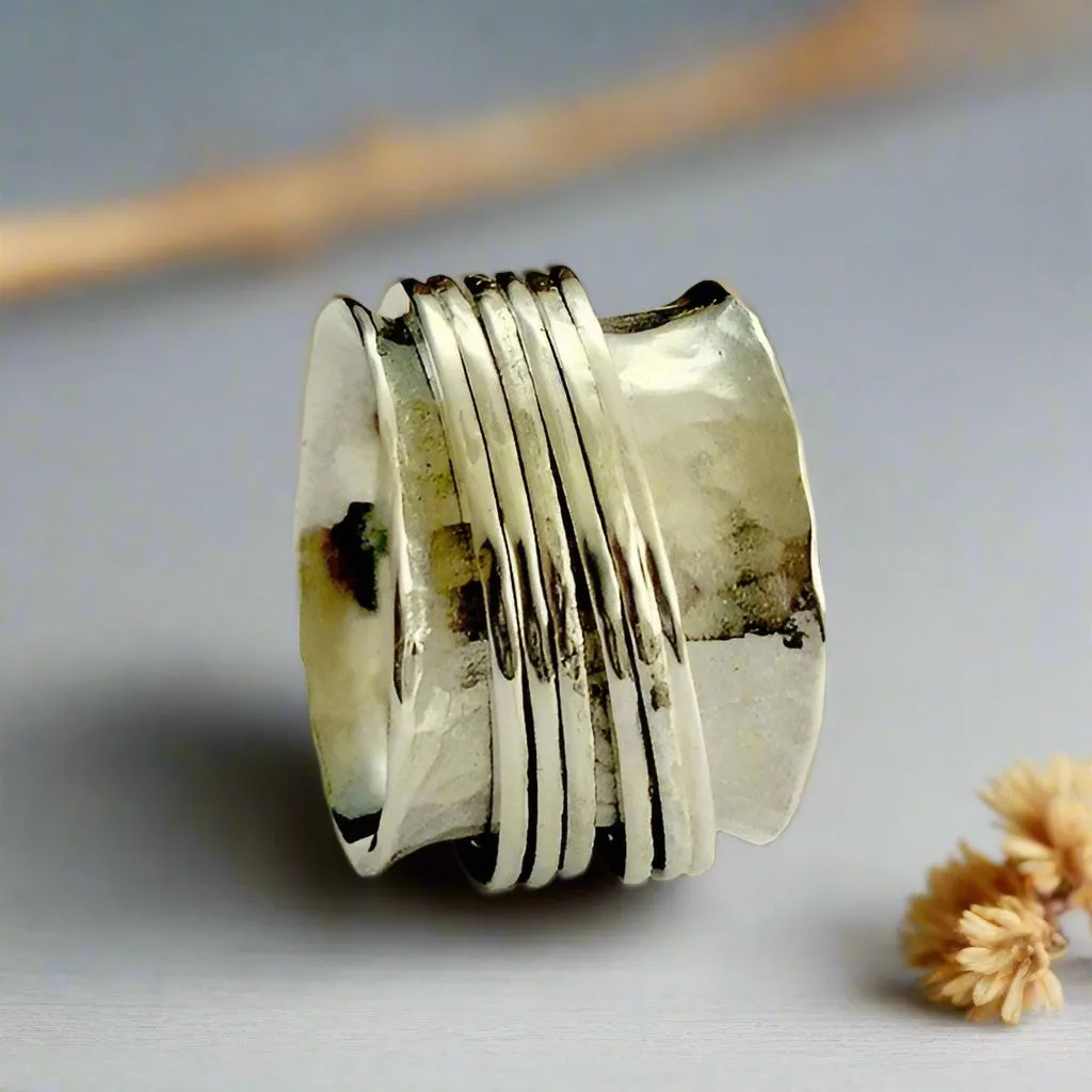 Spinner Silver Ring - Falling Free.