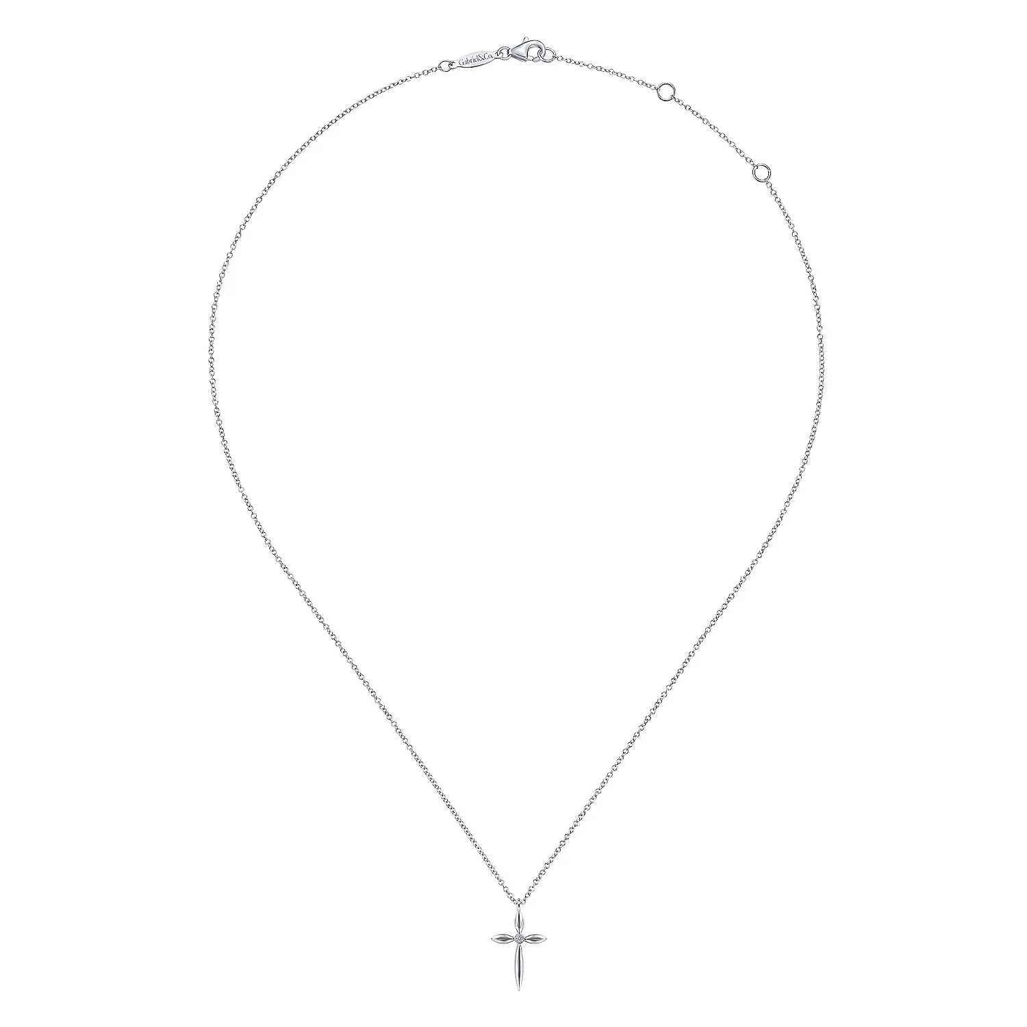 SS Diamond Cross Necklace