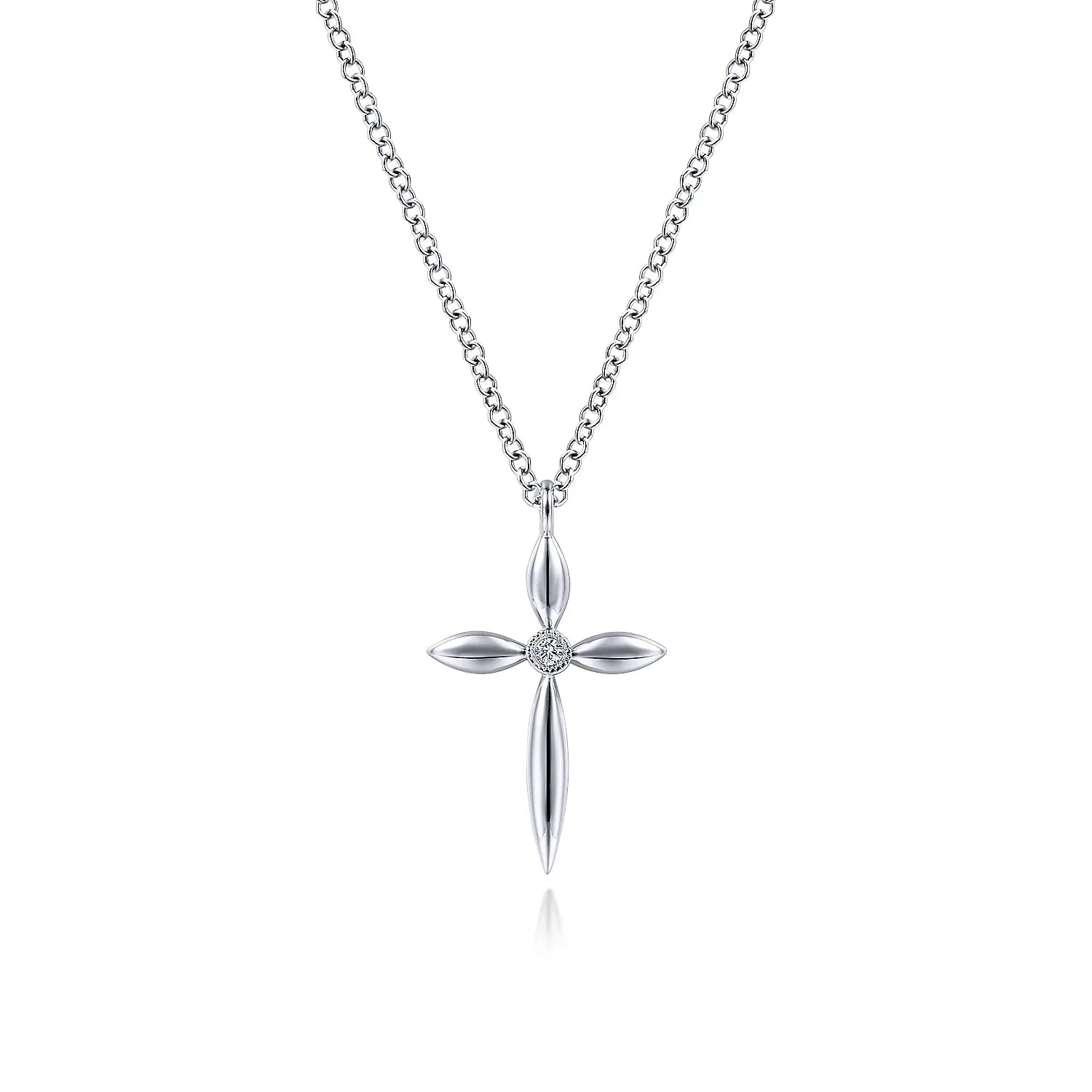 SS Diamond Cross Necklace