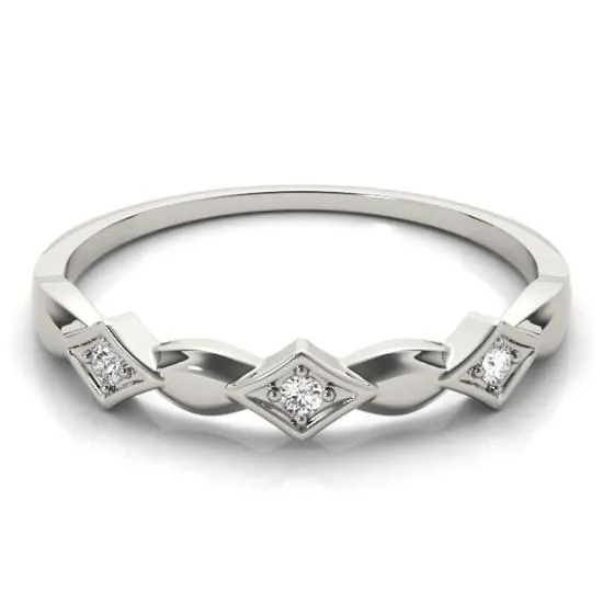 Stackables 1/2 Eternity Tri-Tone Gold Simple 3-Band Set Selectables
