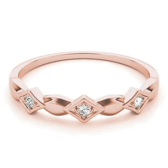 Stackables 1/2 Eternity Tri-Tone Gold Simple 3-Band Set Selectables