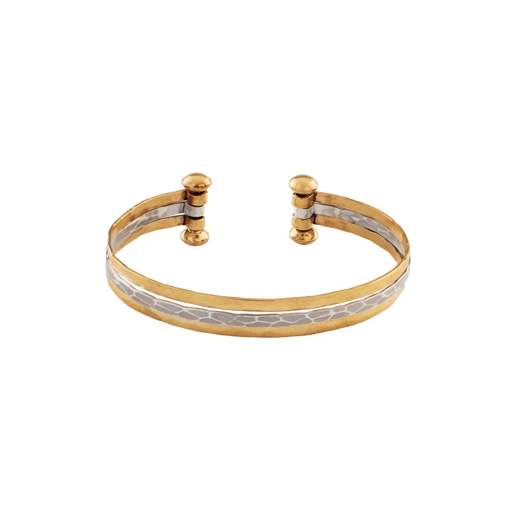 Stacked Strands Cuff - Bronze - 3 Strands