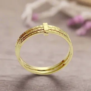 Stacking Gold Filled Triple Ring - Feeling Love.