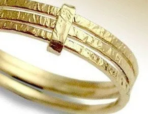 Stacking Gold Filled Triple Ring - Feeling Love.