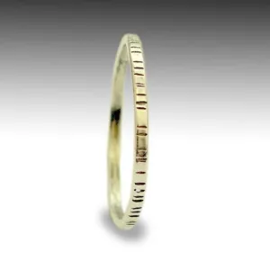 Stacking ring, Thin Midi ring, grooved ring, skinny silver ring, simple ring, silver wedding band, unisex band, delicate band - Time R1594