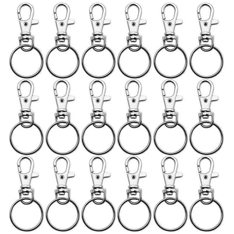 Stainless Steel Keychain Rings Durable DIY Clasps (102PCS Set)