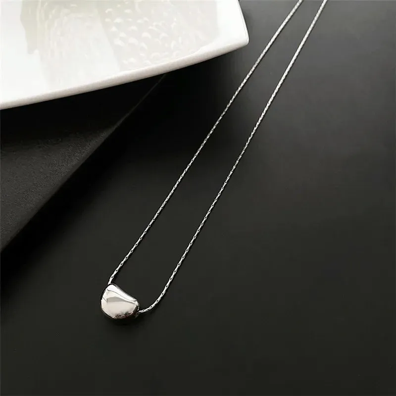 Stainless Steel Necklaces Black Exquisite Minimalist Square Pendant Choker Chains Fashion Necklace For Women Jewelry Party Gifts