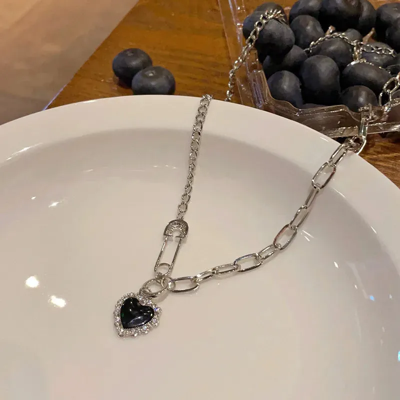 Stainless Steel Necklaces Black Exquisite Minimalist Square Pendant Choker Chains Fashion Necklace For Women Jewelry Party Gifts