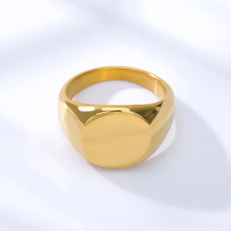 Stainless Steel Ring Simple Square Vintage  For Men