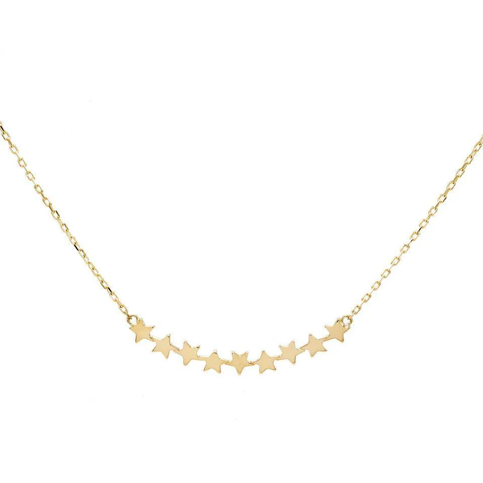 Star Bar Necklace 14K