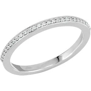 Sterling Silver .07 CTW Diamond Band