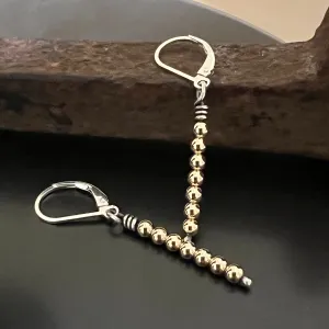 Sterling Silver 14K Yellow Gold Wire Wrapped Earrings