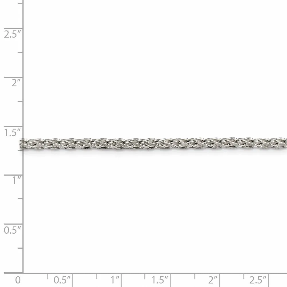 Sterling Silver 2.75mm Diamond-cut Spiga Chain