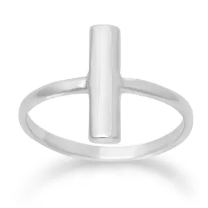Sterling Silver .925 Real Silver Bar Band Ring