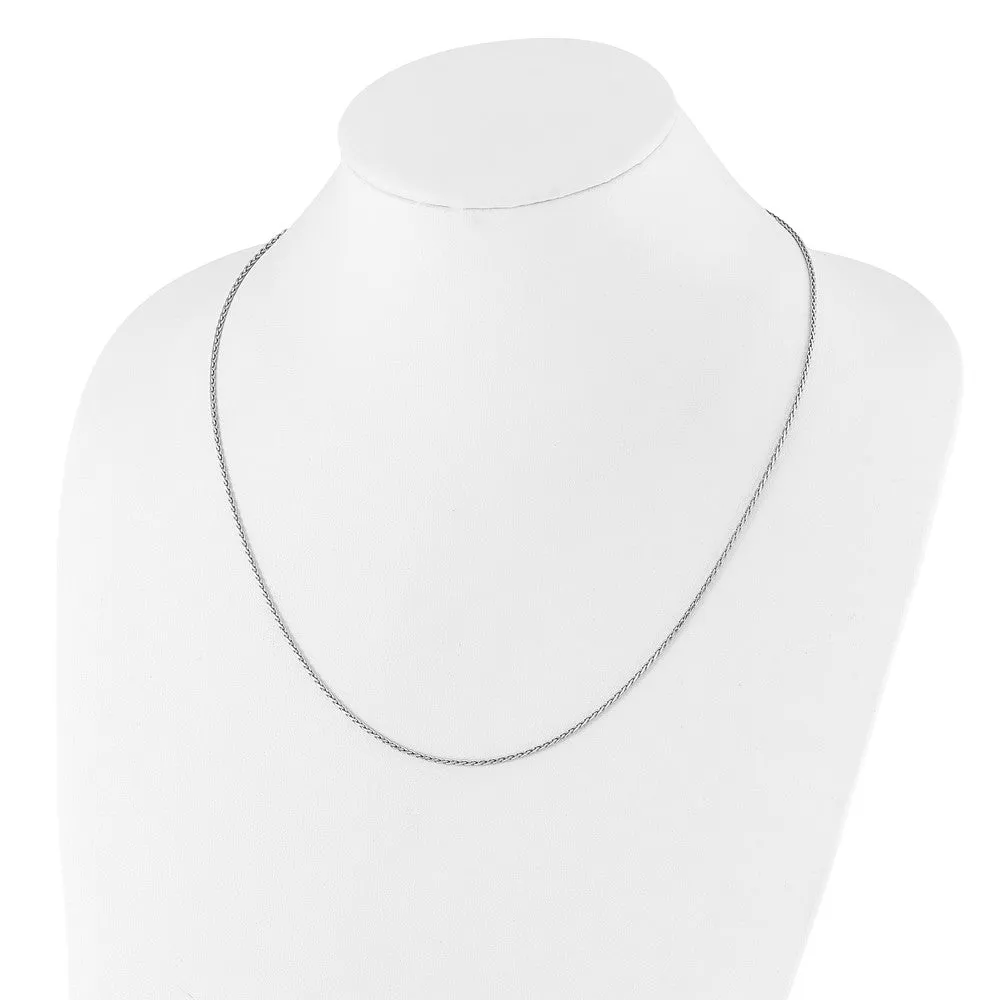 Sterling Silver Adjustable 1.5mm Dimond-cut Spiga Chain