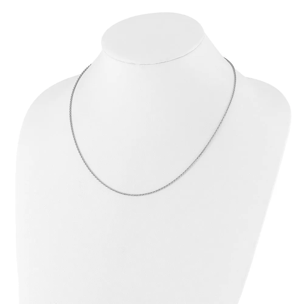 Sterling Silver Adjustable 1.5mm Dimond-cut Spiga Chain