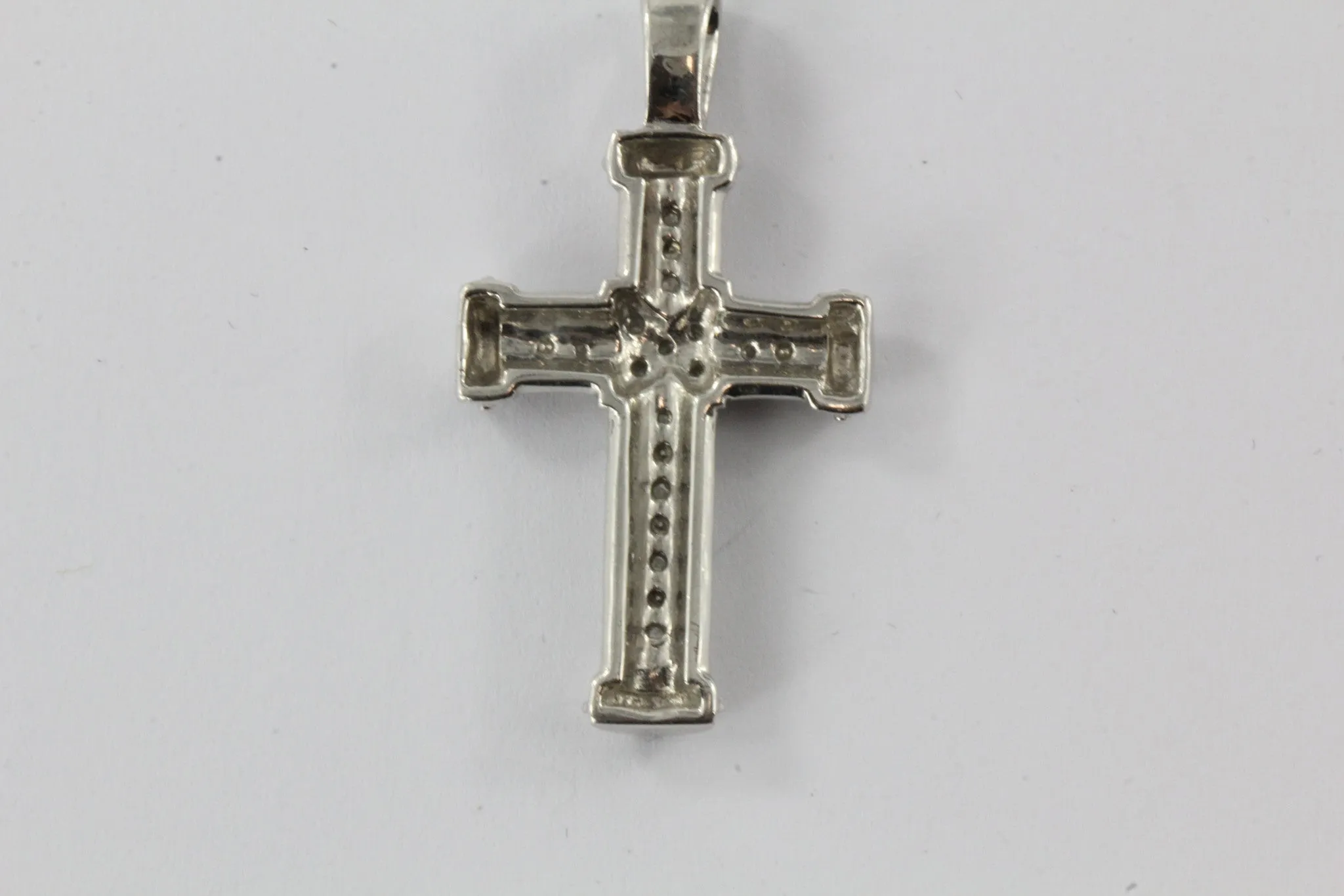 Sterling Silver & Diamond Cross