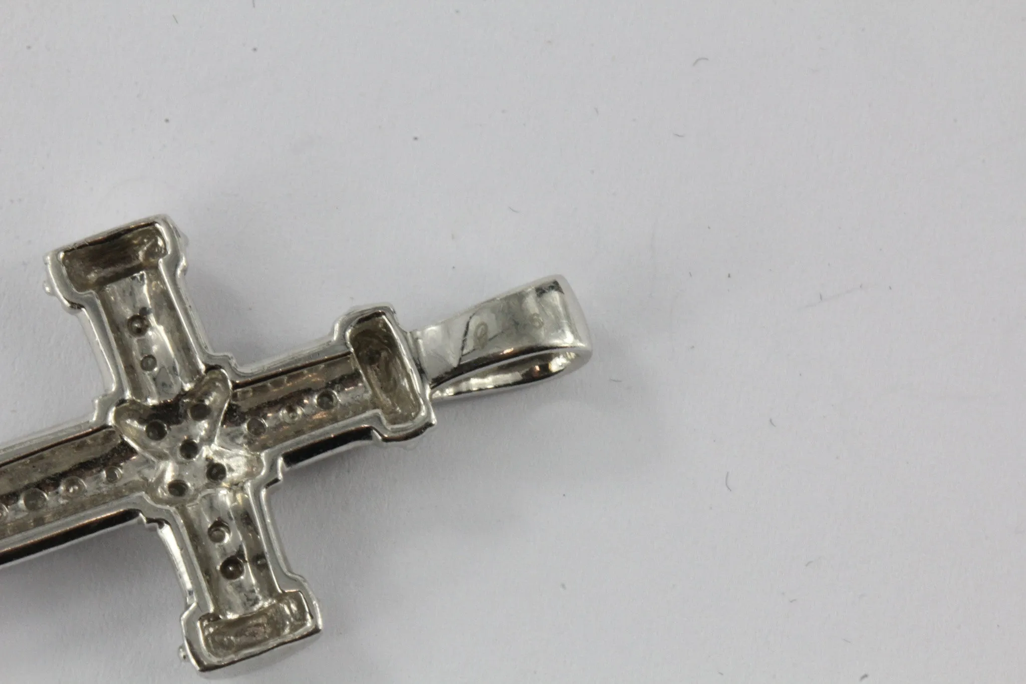Sterling Silver & Diamond Cross