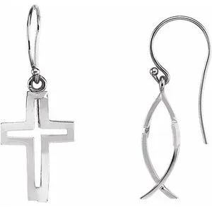 Sterling Silver CrossFish™ Earrings