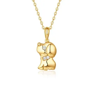 Sterling Silver Dog Pendant Necklace