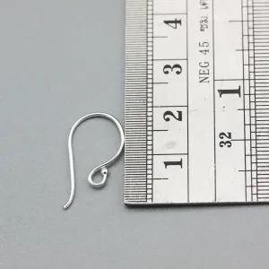 Sterling silver earrings with loop and 1.5 mm ball, Ear Wires, Wire Hooks, 925 Sterling Silver, Ear Hooks, Simple Classic with 1.5mm ball